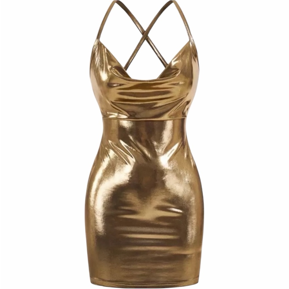 GOLD♦️♦️BODYCON PARTY DRESS - Picture 9 of 15